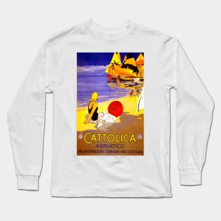 Vintage Travel - Cattolica Long Sleeve T-Shirt